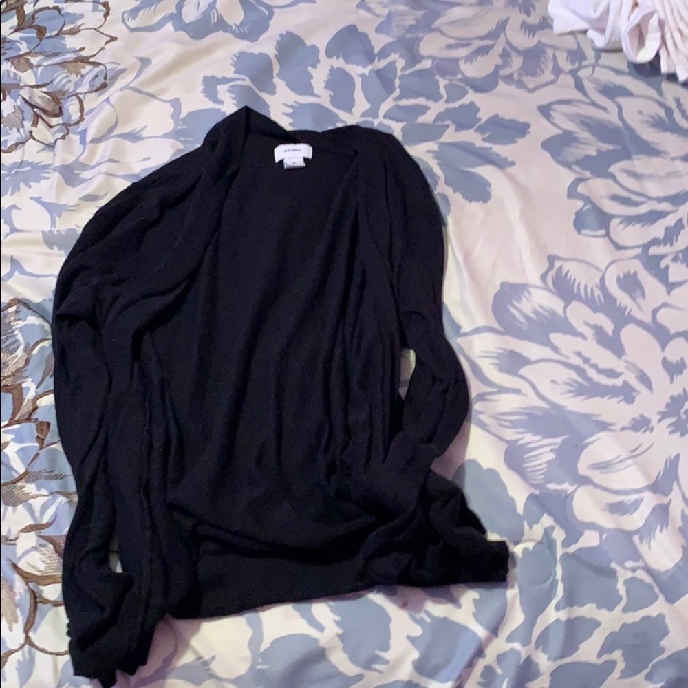 Black plain cardigan